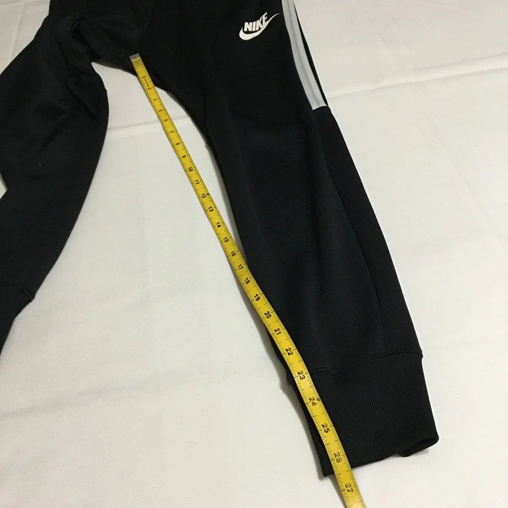 Nike Joggers Mens Small Black White Stripe Athletic Sweatpants